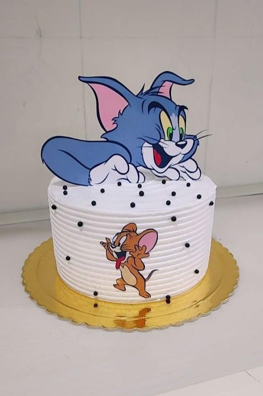 GulBakes Tom and Jerry customized birthday cake with playful cartoon-themed decorations
